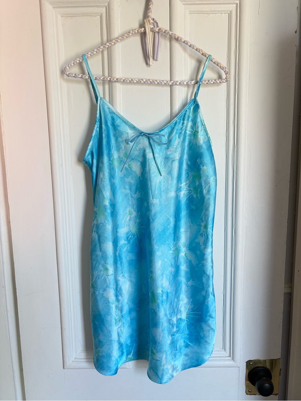 Vintage Blue Tie Dye Slip Dress - Women Intimates & Sleepwear
